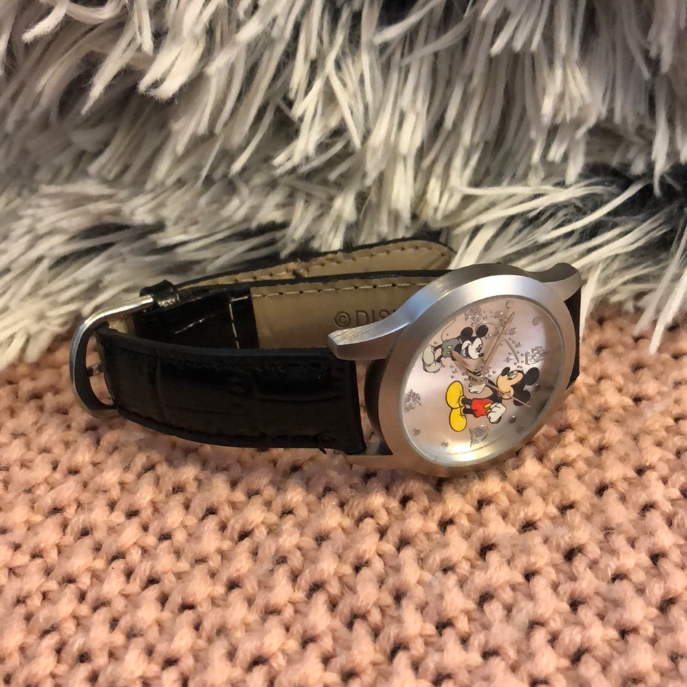 Leather strap Disney watch